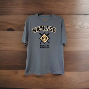 Wayland Baptist Pioneers Baseball Medium T-Shirt Men's Blue WBU Logo Graphic Tee